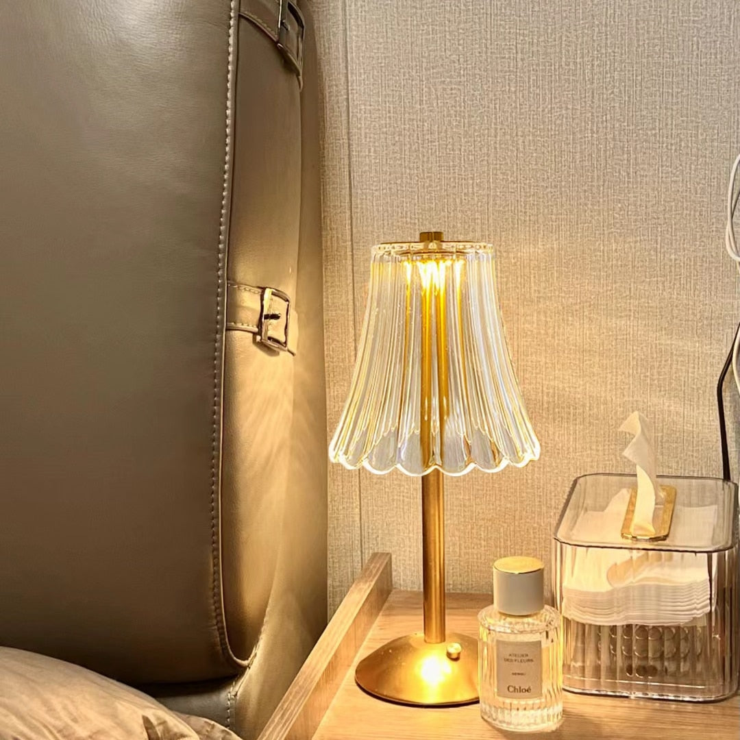 Golden Crystal Table Lamp