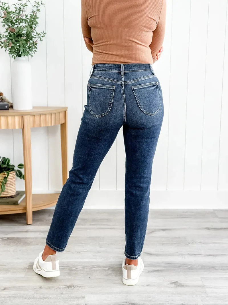 Judy Tummy Control Butt Lifting Jeans Blue