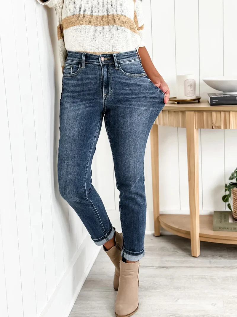 Judy Tummy Control Butt Lifting Jeans Blue