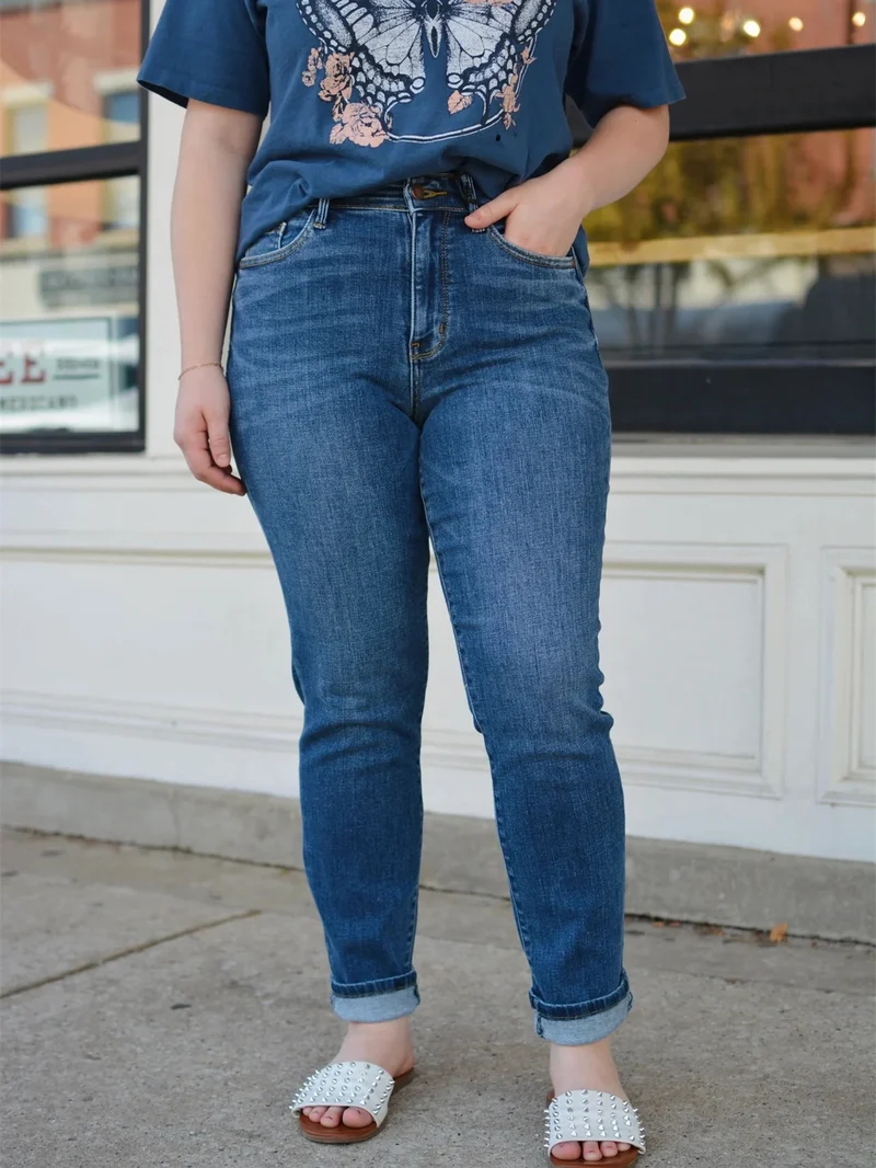 Judy Tummy Control Butt Lifting Jeans Blue