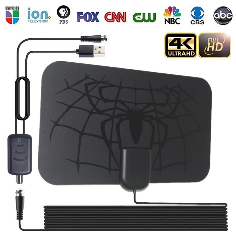 LAST DAY 49% OFF – Spider pattern new HDTV cable antenna 4K (5G chip)