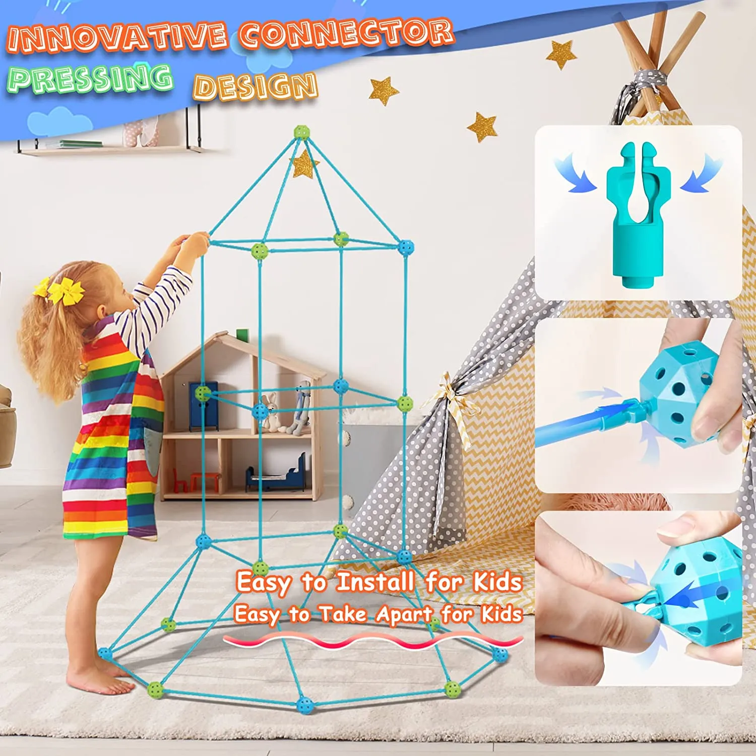 Last Day 50% OFF SALE - Magic Fort Building Kit With Box