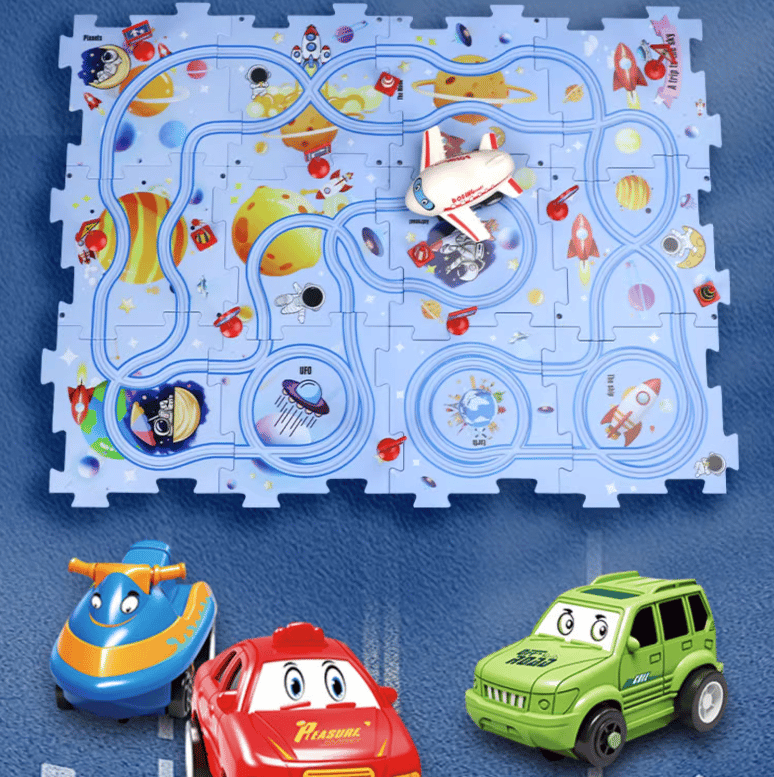 Last Day 70% OFF - Children's Educational Puzzle Track Car Play Set