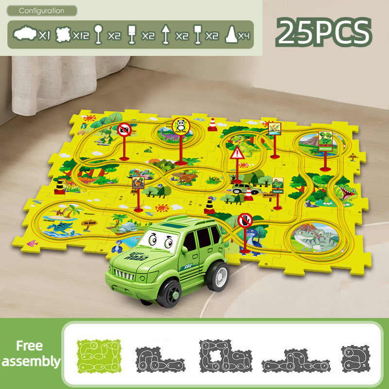 Last Day 70% OFF - Children's Educational Puzzle Track Car Play Set