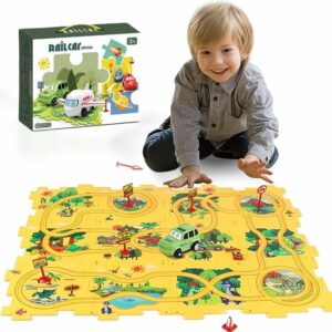 Last Day 70% OFF - Children's Educational Puzzle Track Car Play Set