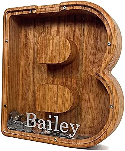 Last Day 70% OFF - Customize Letter Piggy Bank-Wood Gift For Kids