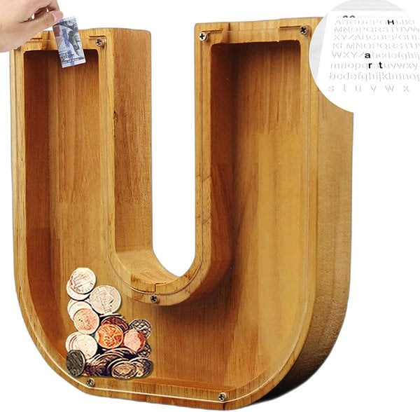 Last Day 70% OFF - Customize Letter Piggy Bank-Wood Gift For Kids