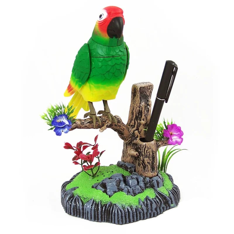 LAST DAY 75% OFF - Artificial Feathered Bird Cute Paper Bird Garden Home Parrot Statue Green&Red