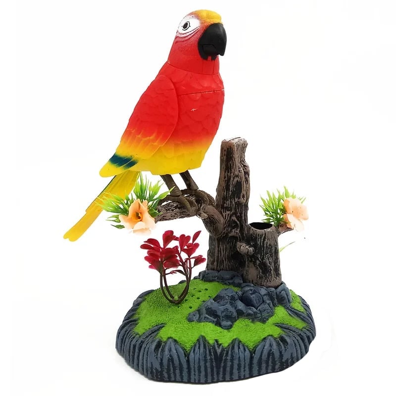 LAST DAY 75% OFF – Artificial Feathered Bird Cute Paper Bird Garden Home Parrot Statue Green&Red