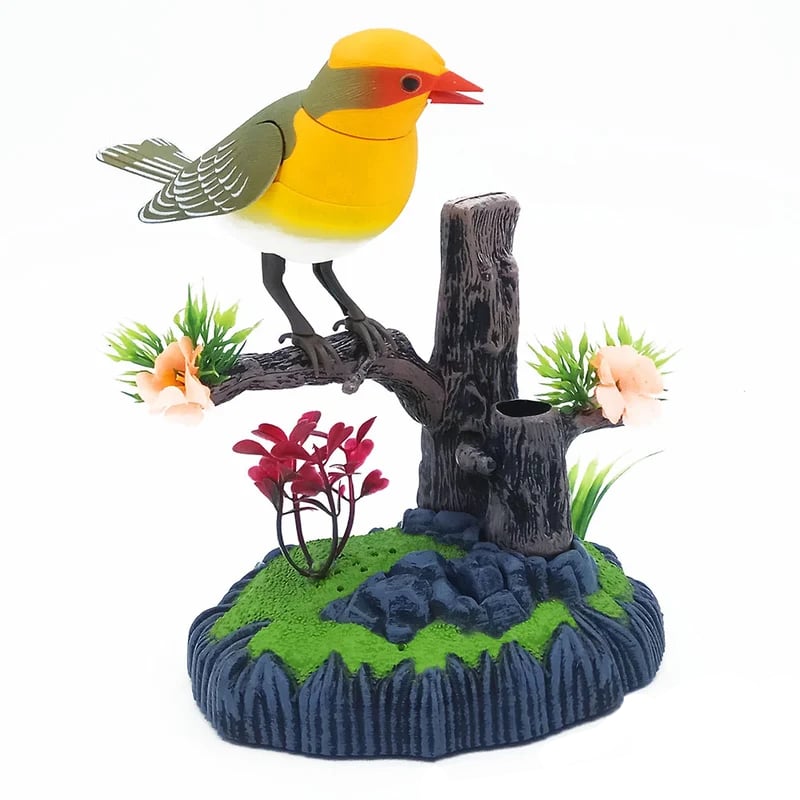 LAST DAY 75% OFF - Artificial Feathered Bird Cute Paper Bird Garden Home Parrot Statue Green&Red