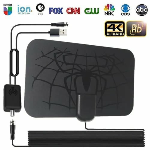 LAST DAY 75% OFF - Spider pattern new HDTV cable antenna 4K (5G chip, can be used worldwide)