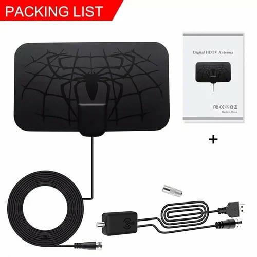 LAST DAY 75% OFF - Spider pattern new HDTV cable antenna 4K (5G chip, can be used worldwide)