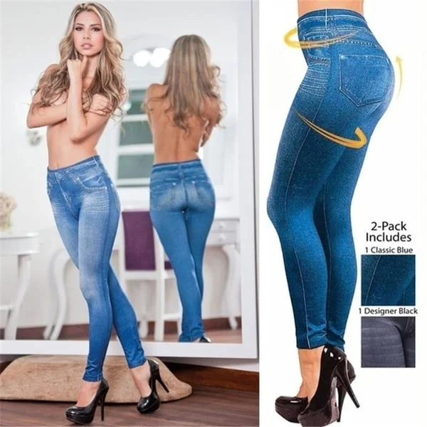 LAST DAY 80% OFF - Denim Leggings - Thermal Fleece Denim Jeggings