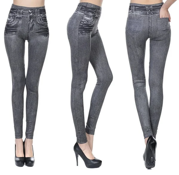 LAST DAY 80% OFF - Denim Leggings - Thermal Fleece Denim Jeggings