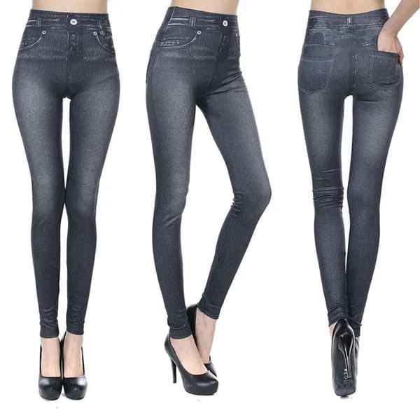 LAST DAY 80% OFF - Denim Leggings - Thermal Fleece Denim Jeggings