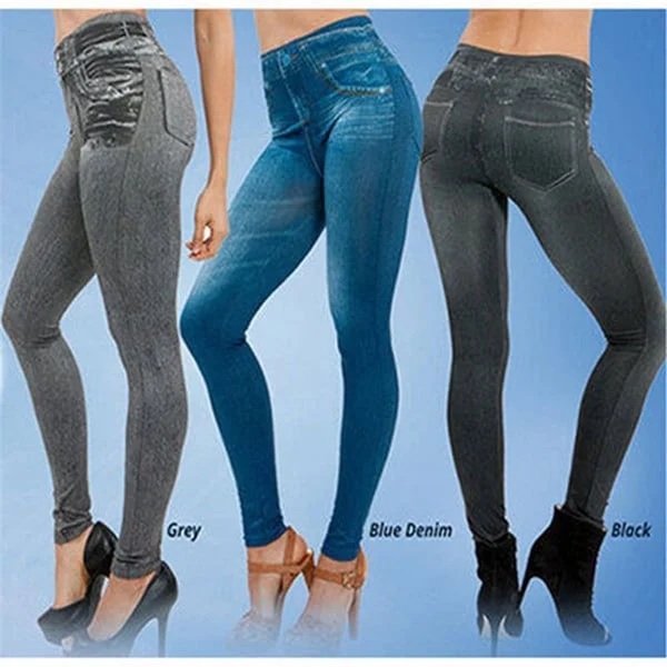 LAST DAY 80% OFF - Denim Leggings - Thermal Fleece Denim Jeggings