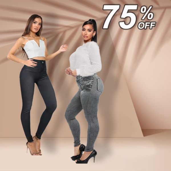 LAST DAY 80% OFF - Denim Leggings - Thermal Fleece Denim Jeggings