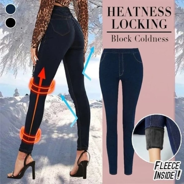 LAST DAY 80% OFF - Denim Leggings - Thermal Fleece Denim Jeggings