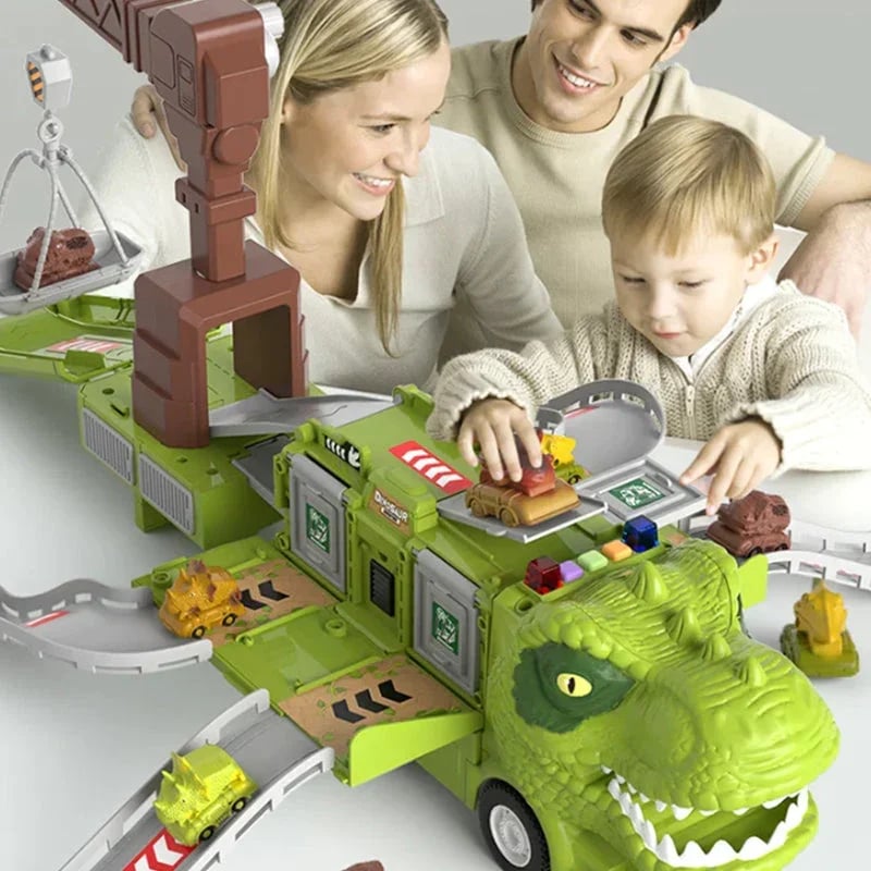 Last Day 80% OFF - New Dinosaur Transforming Engineering Truck Track Toy Set