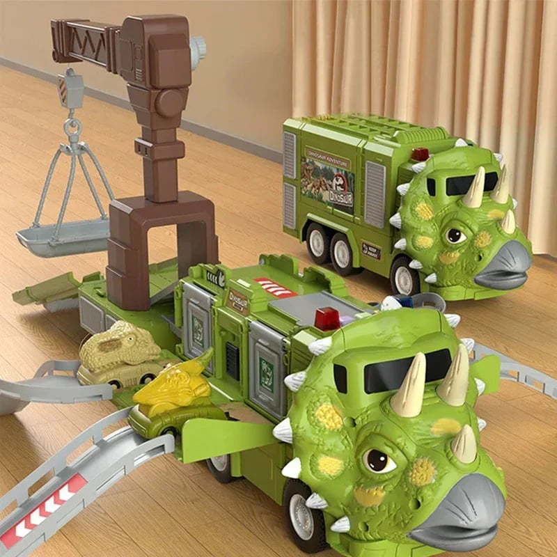 Last Day 80% OFF - New Dinosaur Transforming Engineering Truck Track Toy Set