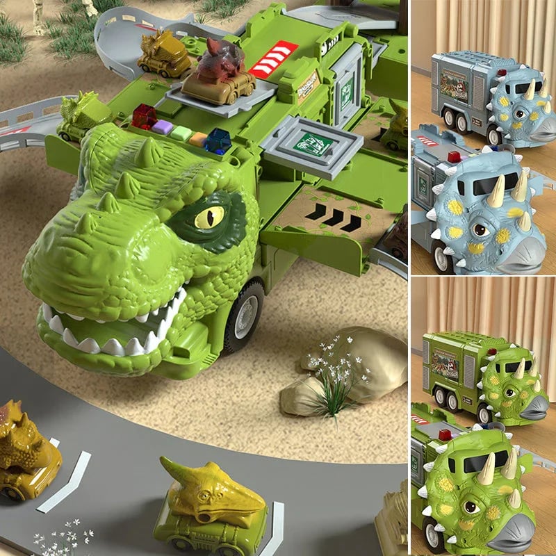 Last Day 80% OFF - New Dinosaur Transforming Engineering Truck Track Toy Set