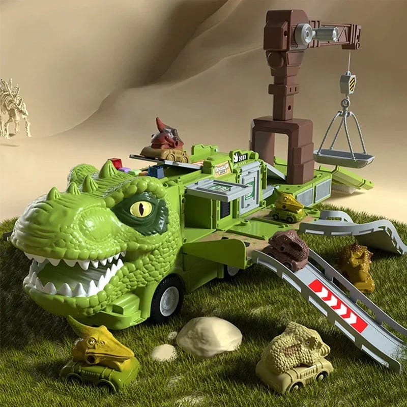 Last Day 80% OFF - New Dinosaur Transforming Engineering Truck Track Toy Set