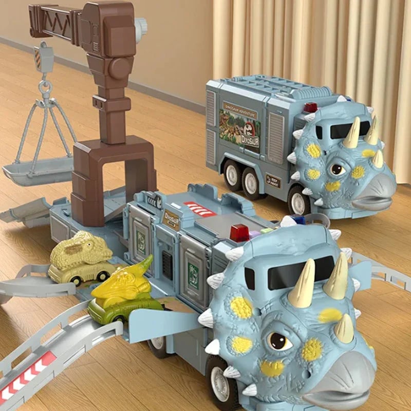 Last Day 80% OFF - New Dinosaur Transforming Engineering Truck Track Toy Set