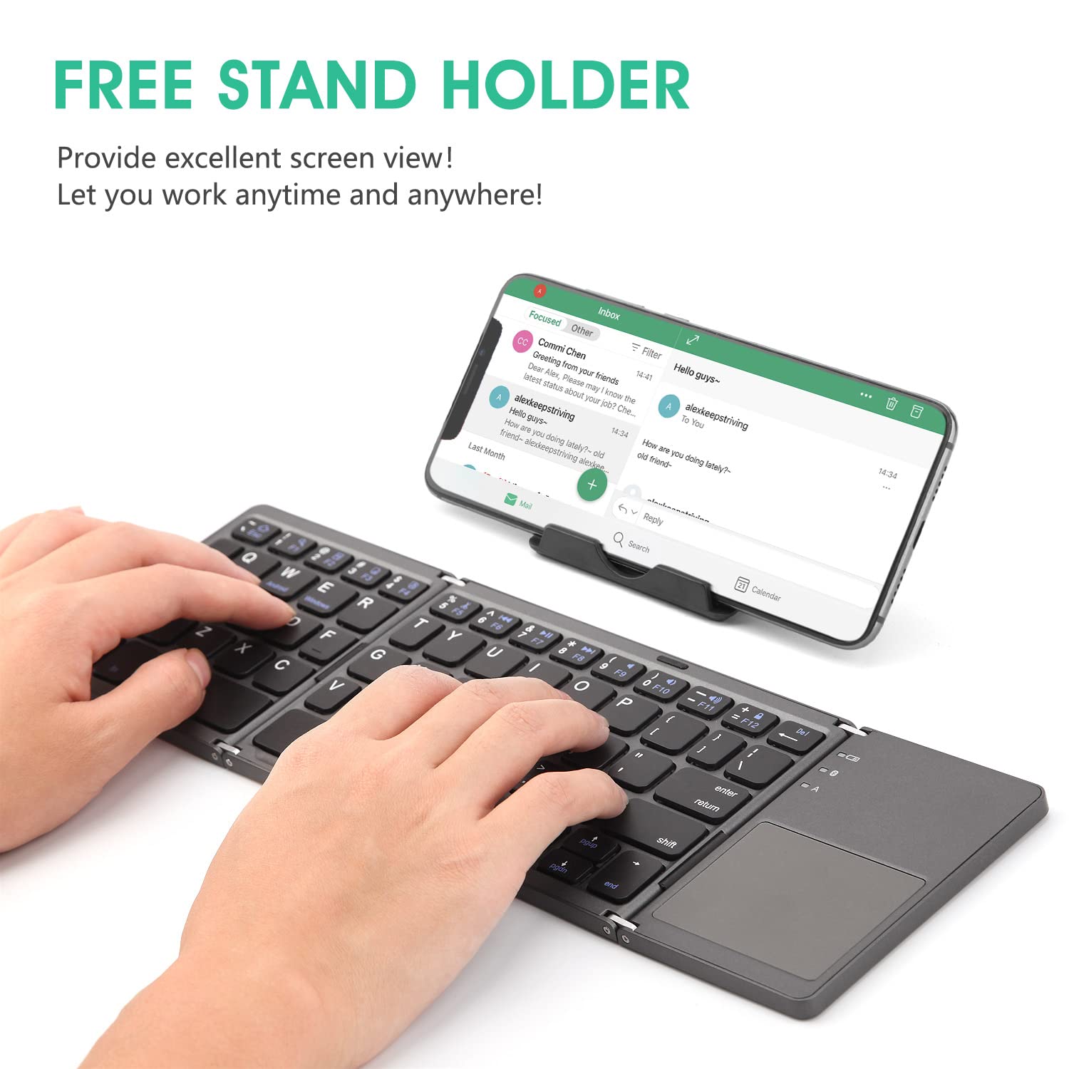 Last Day Promotion 49% OFF - Foldable Bluetooth Keyboard with Touchpad