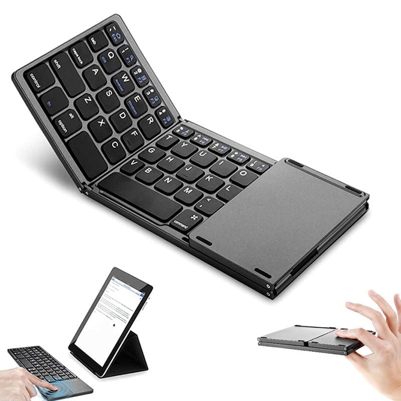 Last Day Promotion 49% OFF – Foldable Bluetooth Keyboard with Touchpad