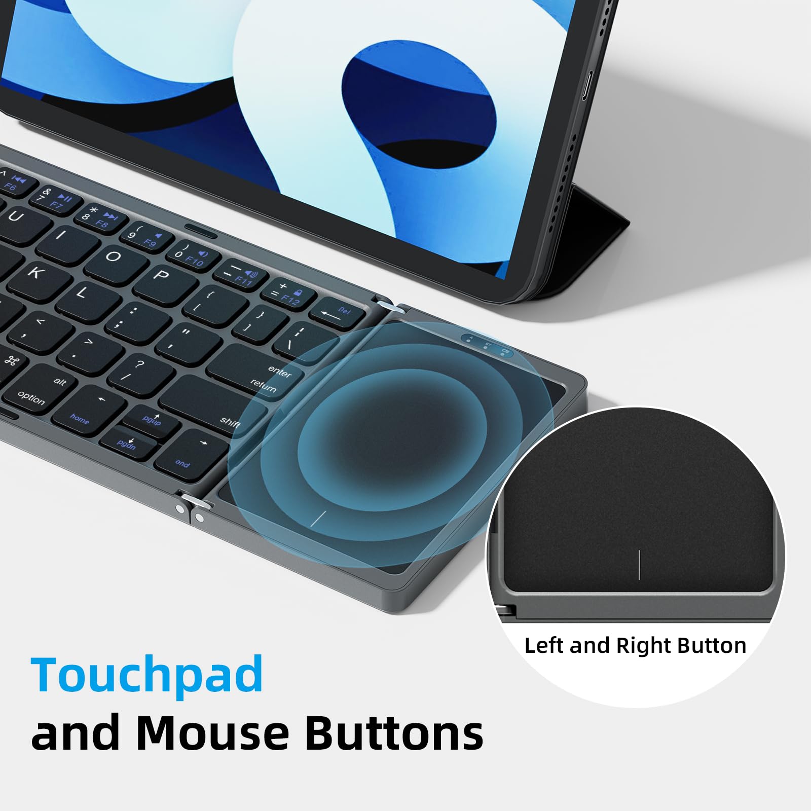 Last Day Promotion 49% OFF - Foldable Bluetooth Keyboard with Touchpad