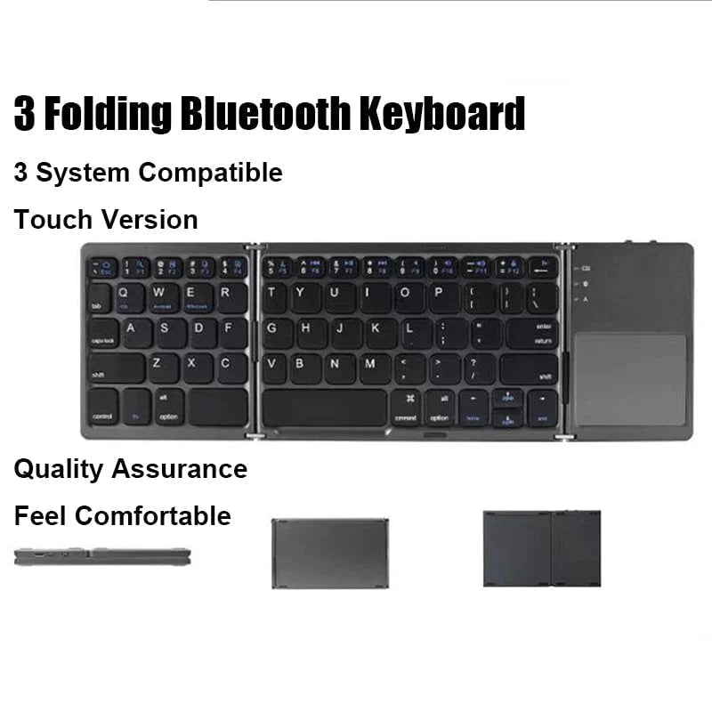 Last Day Promotion 49% OFF - Foldable Bluetooth Keyboard with Touchpad