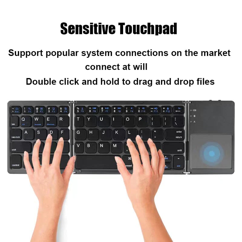 Last Day Promotion 49% OFF - Foldable Bluetooth Keyboard with Touchpad