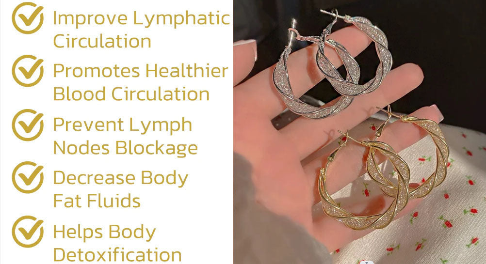 (LAST DAY SALE - 80% OFF) Lymphatic activity hoop earrings