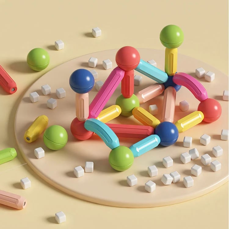 Last Day Special Sale 75% OFF - Magnetic Balls and Rods Set Educational Magnet Building Blocks