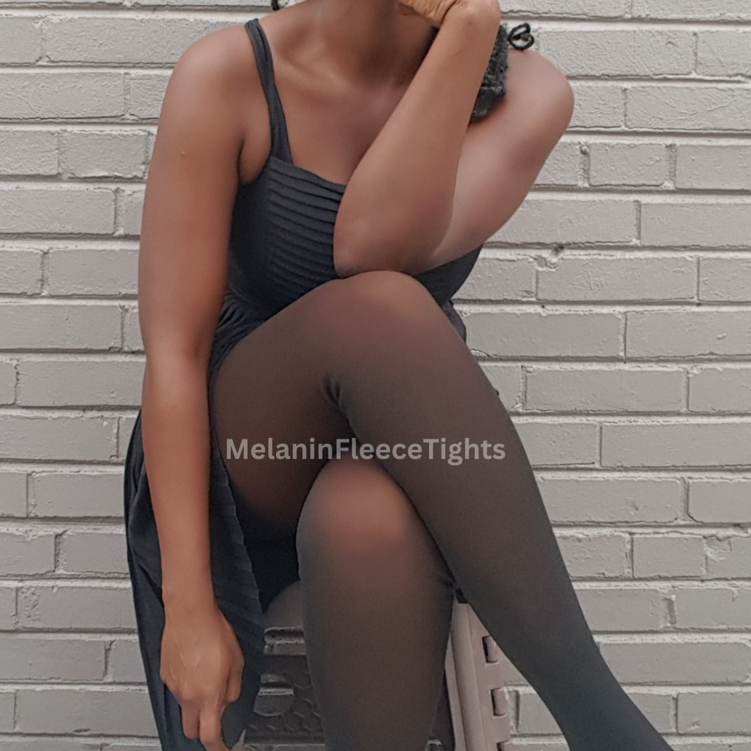 Melanin Fleece Tights - Sheer Black Effect