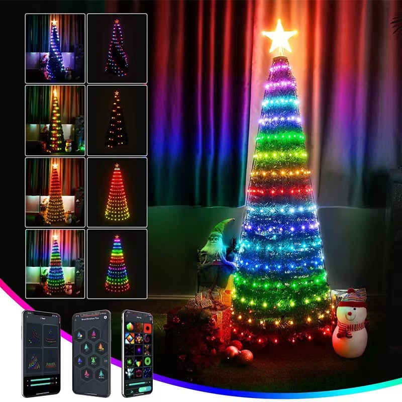 Multi-color LED Animated Outdoor Christmas Tree String Lights