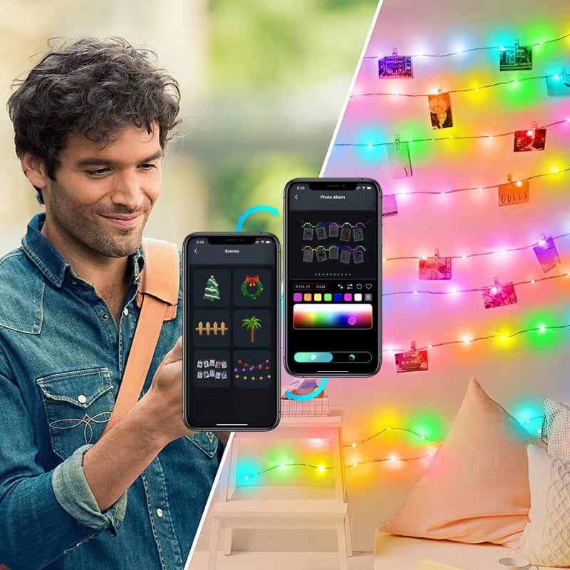 Multi-color LED Animated Outdoor Christmas Tree String Lights