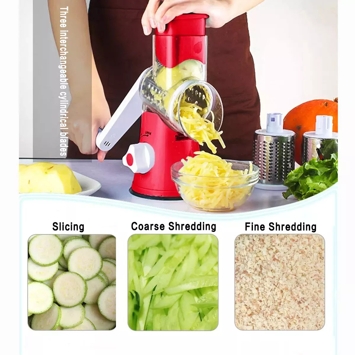 Multifunctional Vegetable Cutter & Cheese Slicer