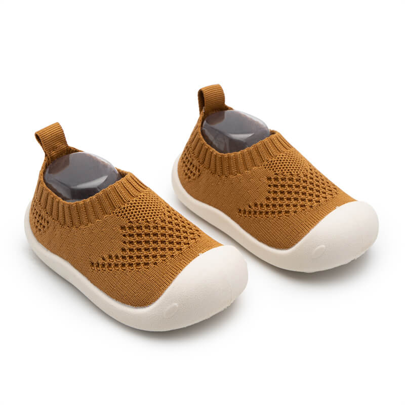 Neutral & Knitted Breathable - Non-Slip Baby Shoe-Socks