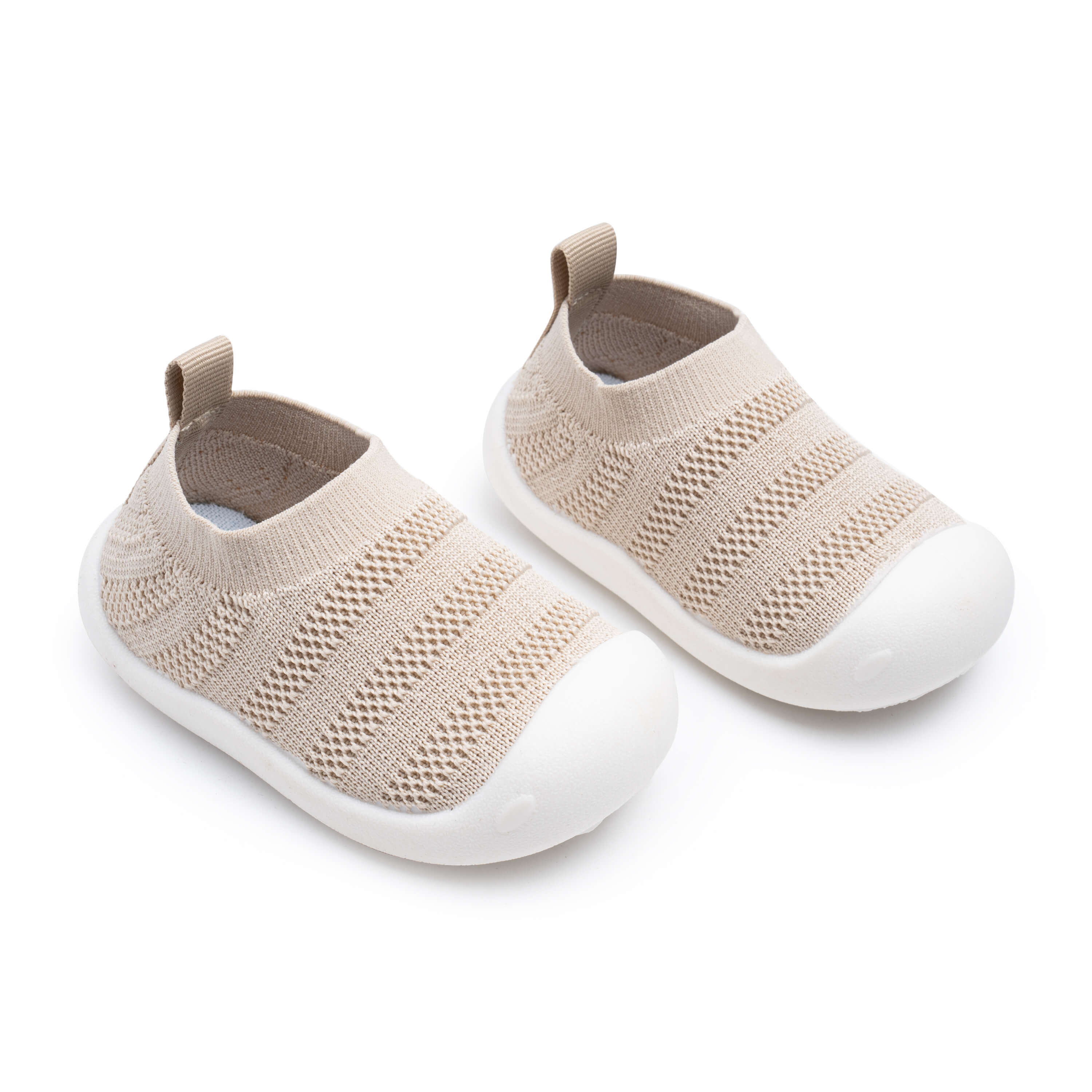 Neutral Stripes – Non-Slip Baby Shoe-Socks