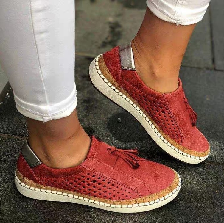 New Women’s Autumn Low Heel Round Toe Breathable Sneakers