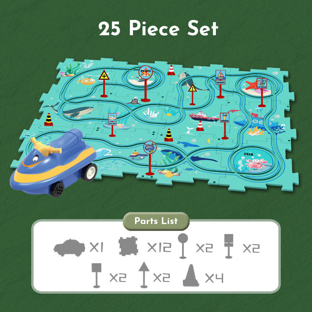 Puzzle Racer Kids Car Track Set