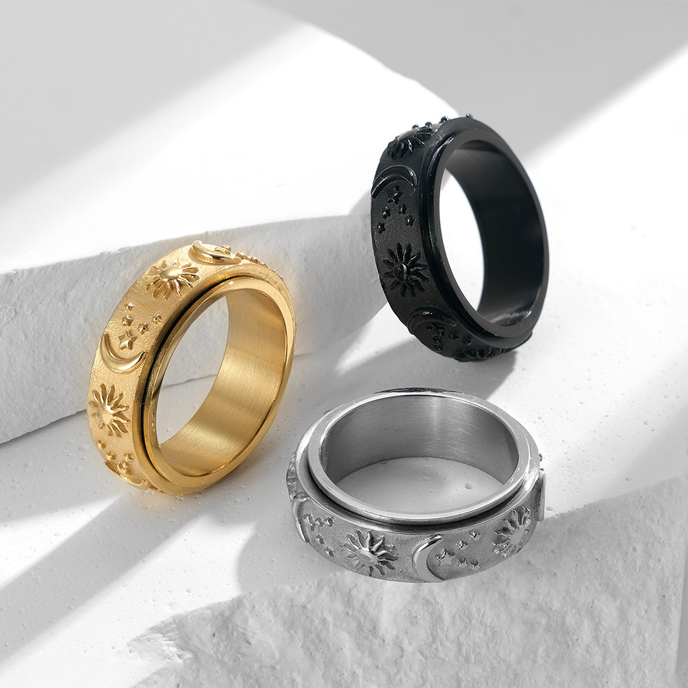 Sensory Rising Sun + Moon Ring (unisex)