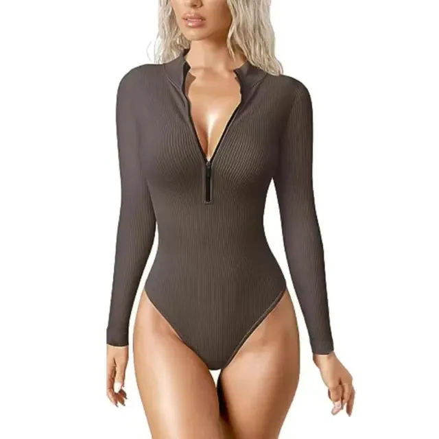 kaitel - Snached Waist Zip Bodysuit