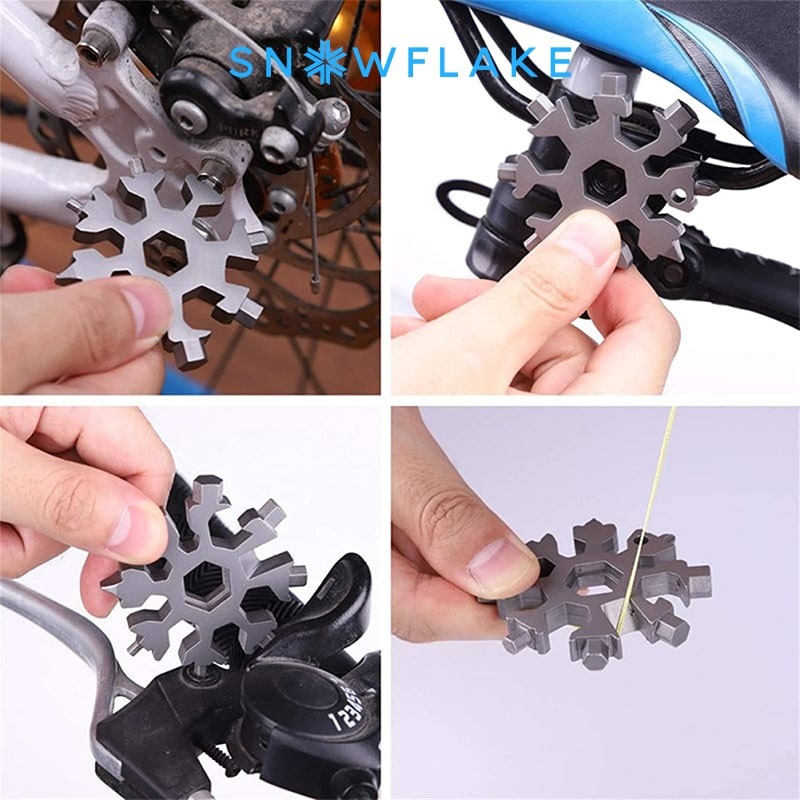 Snowflake MultiTool 18-in-1 Stainless Steel Portable for Outdoor Adventure