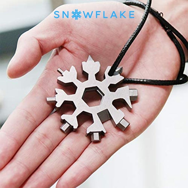 Snowflake MultiTool 18-in-1 Stainless Steel Portable for Outdoor Adventure