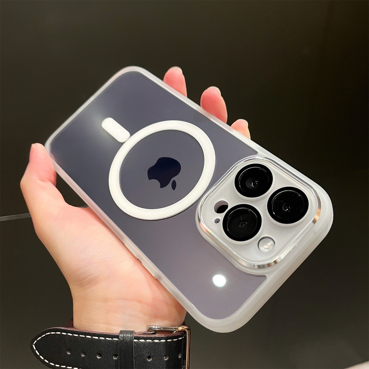 Transparent Acrylic Silicone Armor iPhone Case Magsafe