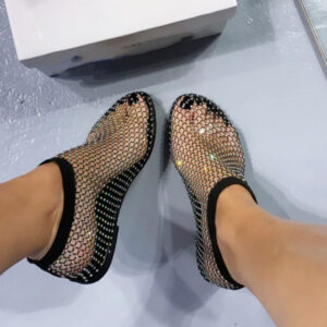 Ultra Comfortable Shiny Gem Mesh Flats