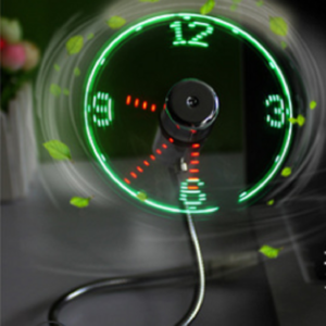 USB Fan Adjustable Light Time Clock