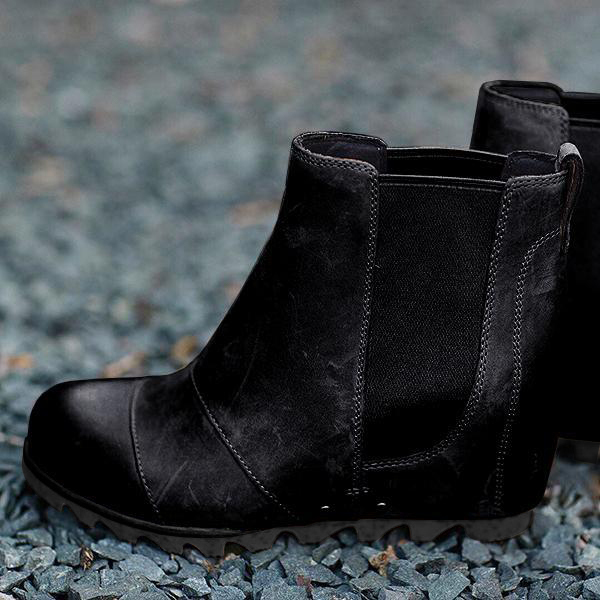 Women Slip On Wedge Boots